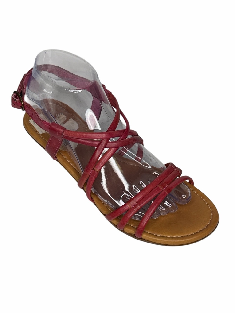 Clark’s Red Strappy Flat Sandals